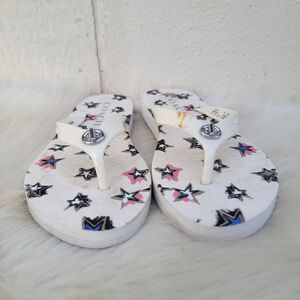 Coach Abigail Star Print flip flops Size 5